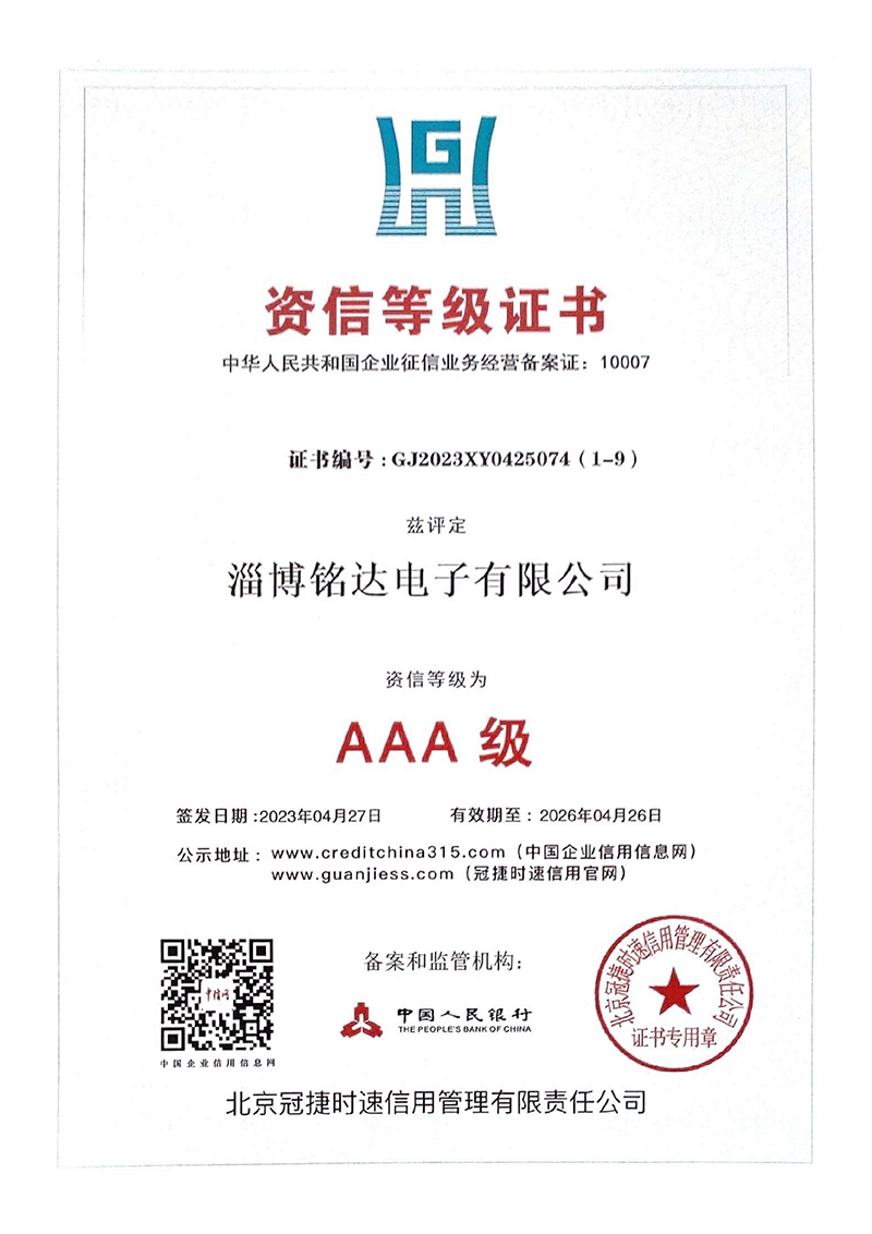 资信等级证书