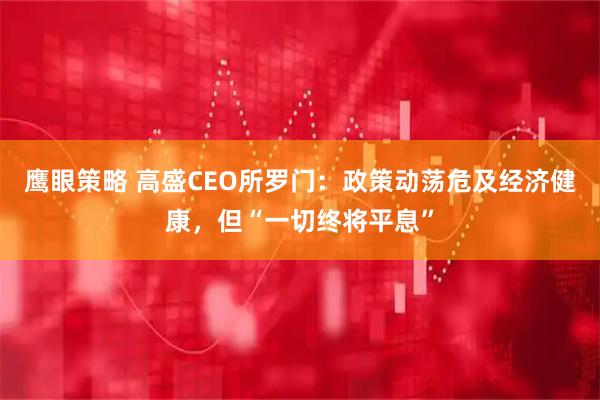 鹰眼策略 高盛CEO所罗门：政策动荡危及经济健康，但“一切终将平息”